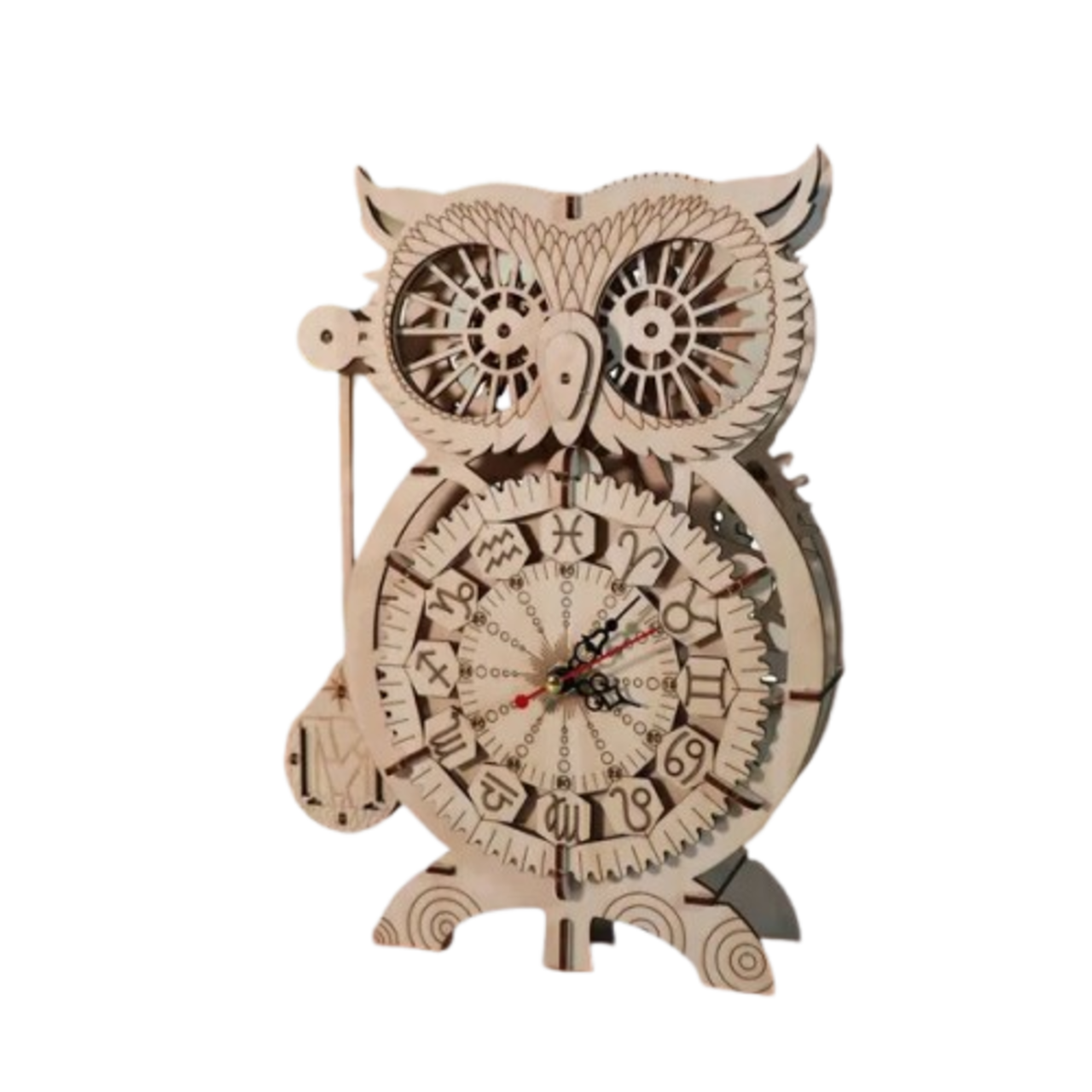 3D Wooden Puzzle Owl Clock Model Kit – DIY Wooden Construction Handmade Craft Decorative Gift